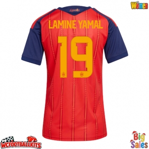 Spain Lamine Yamal #19 Replica Home Stadium Shirt for Women World Cup 2026 Short Sleeve